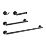 Kit De Acessório Redondo Em Latão Preto Fosco Para Banheiro 4 Peças HB-AK022P Harmony Kit De Acessór - 1