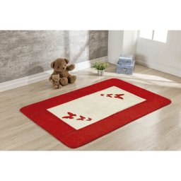 Tapete para Quarto Infantil de Menina Borboletas Vermelho - 1