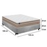 Cama Box Casal Suede + Colchão Lis Molas Ensacadas Superpocket Plumatex 138x188x64cm Cor:cinza - 3