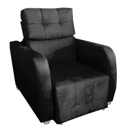 Poltrona Reclinavel Sala De Estar Safira Amamentação Preto - 3
