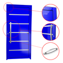 Ver imagem 2 de Porta Alumínio Lambril Premium c/Puxador e.Azul 90 Brimak