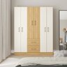 Armário Roupeiro Guarda Roupa Grande Casal 139x172cm Mdp Carvalho 8006 Menu - 2