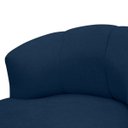 Ver imagem 4 de Poltrona Decorativa para Sala Thor Orgânica Tecido Bouclé Pés em Madeira Maciça:azul Marinho