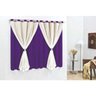 Cortina 3.00x2.60m Malha e Voal com Ilhos - Roxo - 1