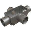 Ver imagem 1 de Caixa de Derivação Fixa Conduletzel sem Pintura Tipo X de 1"" sem Tampa - E012100046 - WETZEL Caixa
