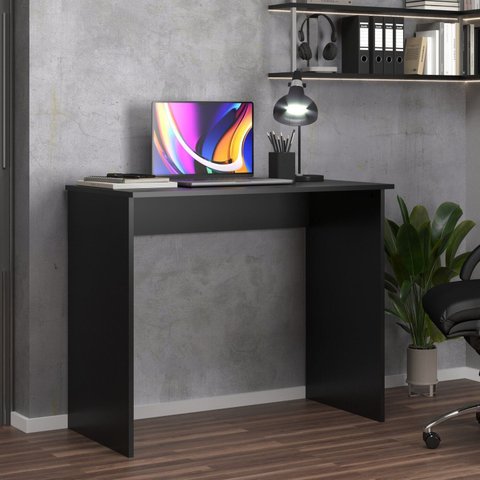 Mesa Escrivaninha Escritório Compact 90 cm Preto