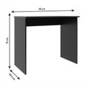 Ver imagem 3 de Mesa Escrivaninha Escritório Compact 90 cm Preto