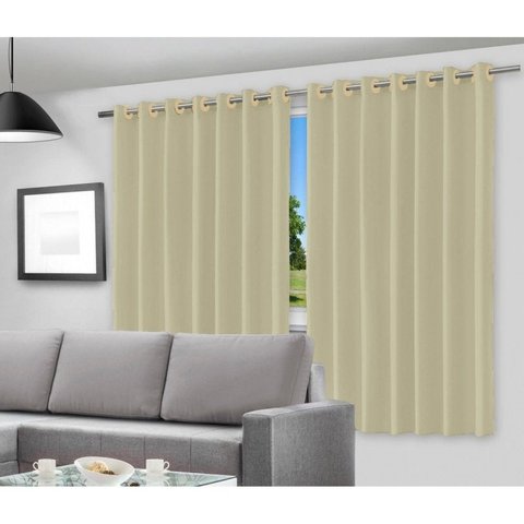 Cortina Corta Luz Blackout PVC 2,80M x 1,80M Bege