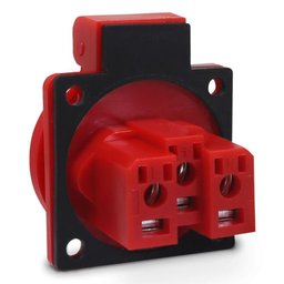Tomada de Embutir para Painel Padrão Brasileiro 2p+t 20a com Tampa Vermelho - 4