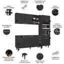 Ver imagem 3 de Armário de Cozinha Cp02 para Pia 150cm Pérola Z34 Preto - Mpozenato