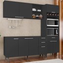 Ver imagem 1 de Armário de Cozinha Cp02 para Pia 150cm Pérola Z34 Preto - Mpozenato