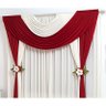 Cortina Flowers 2,00m x 1,80m para Varão Duplo - Vermelho - 2