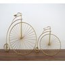 Kit 2 Esculturas Bicicletas Douradas Em Metal Clássico Retrô - 1