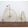 Kit 2 Esculturas Bicicletas Douradas Em Metal Clássico Retrô - 4