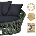 Ver imagem 3 de Chaise Hungria Pintura Marrom Corda Náutica E12 Trama Verde