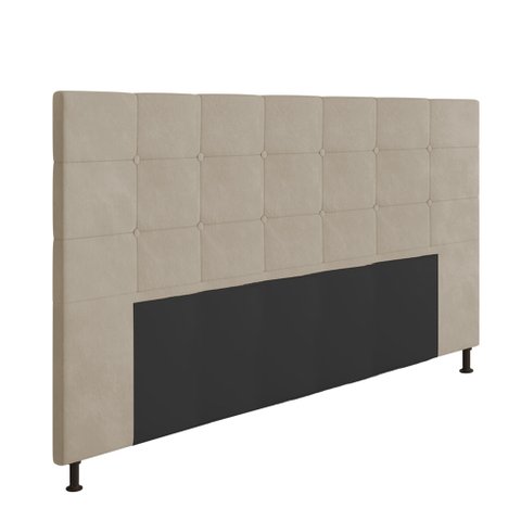 Cabeceira Stambul Para Cama Box King 195 cm Suede - D’Rossi - Bege