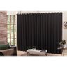 Cortina Voil Preto Blackout Tecido 6,00x2,50 Ilhós Cromados - 1