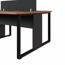 Ver imagem 6 de Mesa de Trabalho Plataforma 4 Lugares 2,40 m X 1,20 m Design Industrial com Caixas de Tomadas