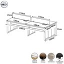 Ver imagem 3 de Mesa de Trabalho Plataforma 4 Lugares 2,40 m X 1,20 m Design Industrial com Caixas de Tomadas