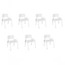 Ver imagem 1 de Kit 7 Cadeira Iso Infantil Creche, Base Branco Branco