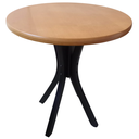 Ver imagem 3 de Mesa Marcela Redonda 70 Cm Tampo Castanho Mogno Base Tabaco Tabaco