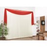Cortina Melissa Microfibra para Varão 2m X 1,70m Vermelho - 1