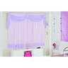 Cortina Margarida para Quarto Infantil 2 Metros Rosa/ Lilás - 1