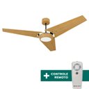 Ver imagem 3 de Ventilador de Teto Com Controle Remoto Natuvent Callis Led 3 Pás Madeira Freijó 3000k Branco Quente