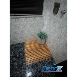Deck de Madeira Modular 100x50cm com Pintura Neonx:osmocolor Canela Semi Tran - 8