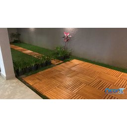 Deck de Madeira Modular 100x50cm com Pintura Neonx:osmocolor Canela Semi Tran - 10