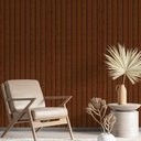 Ver imagem 1 de Papel de Parede Ripado Madeira Marrom Avermelhado-60x300cm