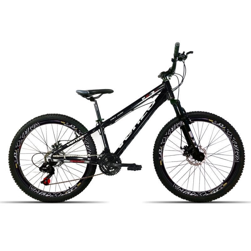 Bicicleta 26 Venzo Evo 21v Cambio Shimano Aro Vmax Preto