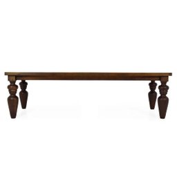 Mesa de Jantar em Madeira Maciça 220cm Pés Torneados Flower Canela - 3