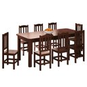 Ver imagem 1 de Conjunto Sala de Jantar 200x88 com 8 Cadeiras Diamante - Nemargi:castanho