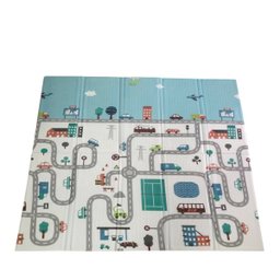 Tapete Infantil Atividades Dobrável 120x120cm Espessura 8mm Cidade - 4