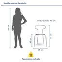 Ver imagem 3 de Kit 4 Cadeiras Base Tubular Fixa Fantasminha Chef Branco/Prata