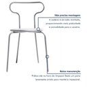 Ver imagem 6 de Kit 4 Cadeiras Base Tubular Fixa Fantasminha Chef Branco/Prata