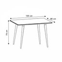 Ver imagem 7 de Mesa de Jantar Antonella 120x90 Cm Preto Pés Retrô Castanho - D’Rossi