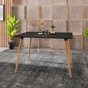Ver imagem 2 de Mesa de Jantar Antonella 120x90 Cm Preto Pés Retrô Castanho - D’Rossi