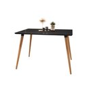 Ver imagem 1 de Mesa de Jantar Antonella 120x90 Cm Preto Pés Retrô Castanho - D’Rossi