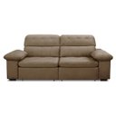 Ver imagem 3 de Sofa Retratil Reclinavel 2 Lugares 2,70m Crystal Veludo Capuccino Lansofbr Lansof Brasil