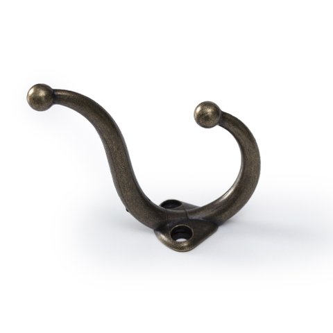 Cabide para Roupa Colonial Cabides Ganchos Duplos Ouro 4un.: Ouro Velho