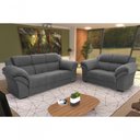 Ver imagem 1 de Conjunto Sofá Windsor Velut Cinza 3 e 2 Lugares 2,04m e 1,59m - King House