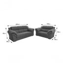 Ver imagem 2 de Conjunto Sofá Windsor Velut Cinza 3 e 2 Lugares 2,04m e 1,59m - King House