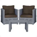 Ver imagem 1 de Mesa Centro e 2 Poltronas Madri Corda Náutica Estofado 9 Trama Original