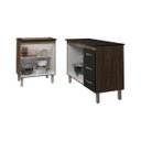 Ver imagem 5 de Balcão para Cooktop 4 Bocas Fran e Armário Bruna 118 Cm Cozinha Gabinete Savana Preto com Tampo Tamp