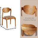 Ver imagem 3 de Sala de Jantar Mesa Ballare 135cm Tampo Laminado Redondo com 4 Cadeiras Solaris Gold