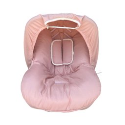 Capa para Bebê Conforto + Capota/ Protetor de Sol + Protetor de Cinto + Apoio de Corpo - Preto Liso: - 1