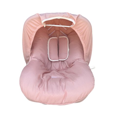 Capa para Bebê Conforto + Capota/ Protetor de Sol + Protetor de Cinto + Apoio de Corpo - Preto Liso: