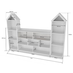 Organizador e Casinha Infantil Poliana 100% Mdf - 5